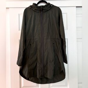 Athleta Olive Green Silky Long Jacket